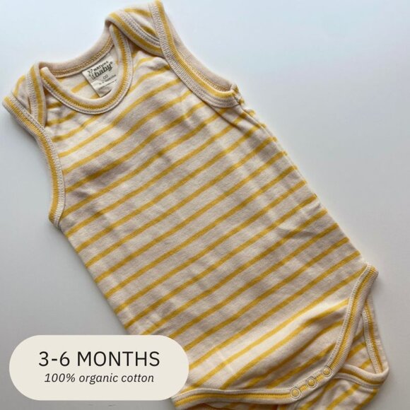 Nature Baby Cotton Singlet Bodysuit (3-6 Months) - Picture 1 of 5